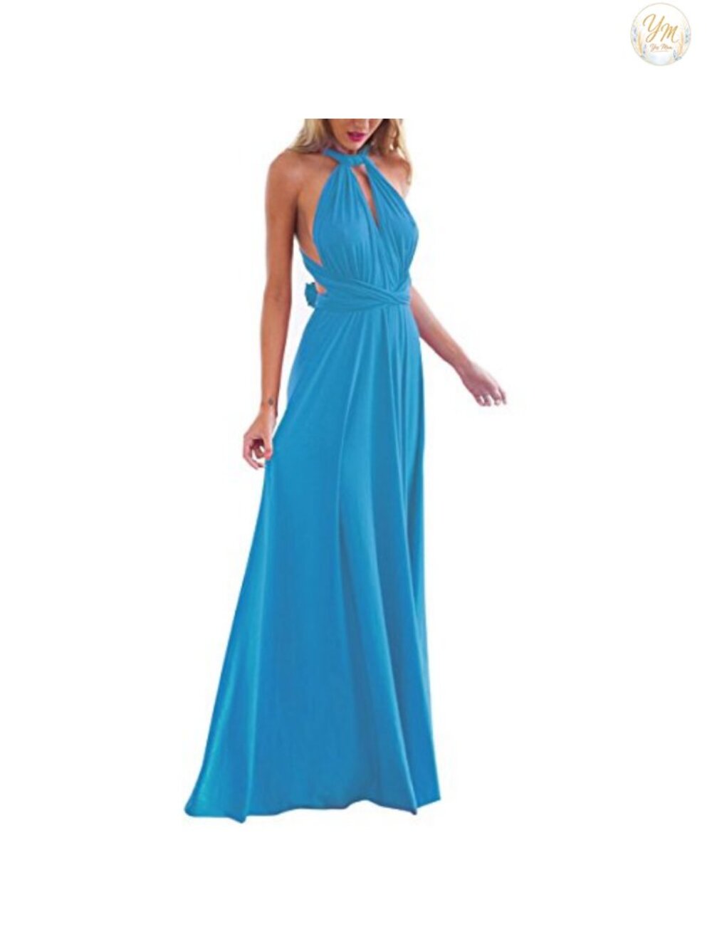 Convertible Multi Way Maxi Dress Halter Hi Low Prom Evening Gown